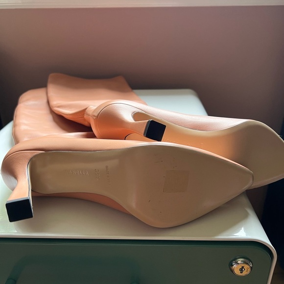 WANDLER Lina Lambskin Leather Knee-High Boots Sepia Color Size 39.5 NIB - Picture 3 of 10